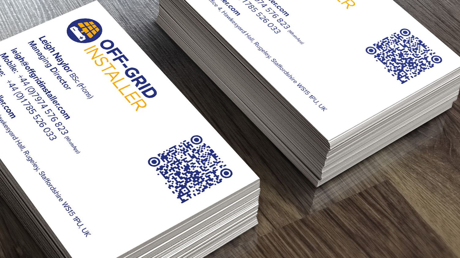 Designbooth — QR code business card mockup