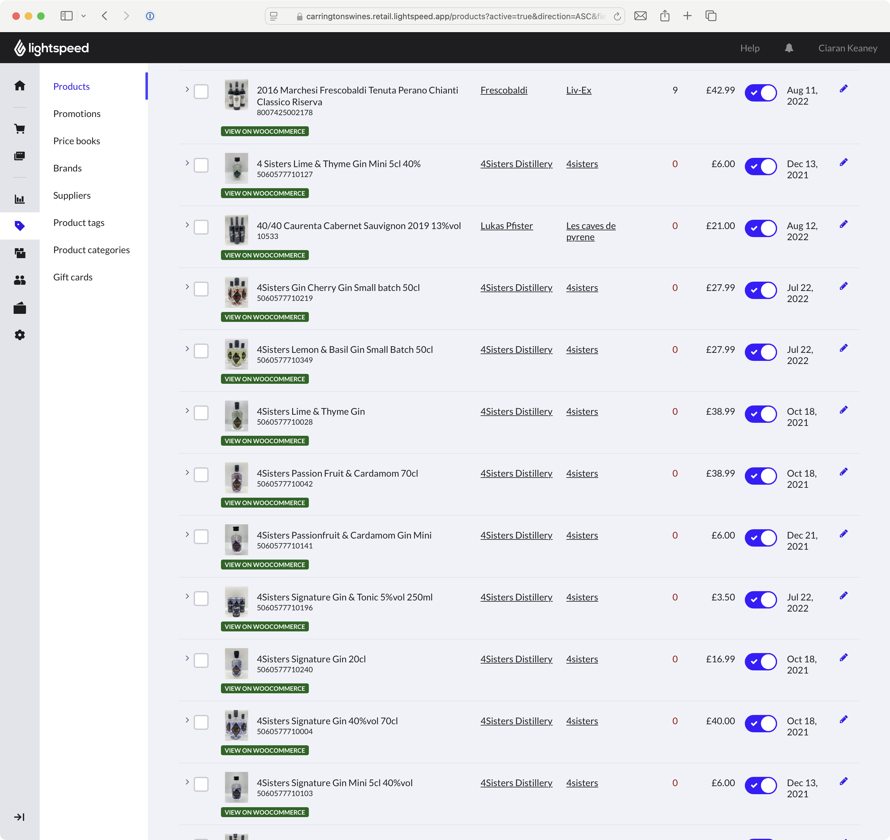 Carringtons Wines — Lightspeed-woocommerce